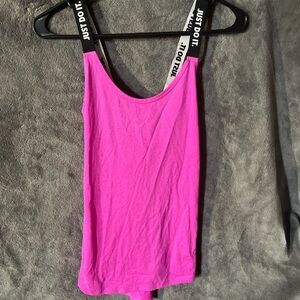 Nike Pink Fitted Crop Tank Top